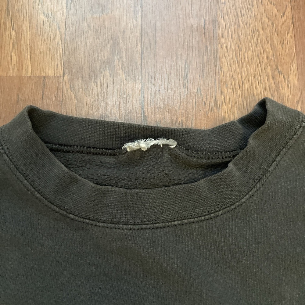 Vintage 90s Nike Black Pullover Crewneck Sz XL Swoosh Distressed Faded - Picture 8 of 9